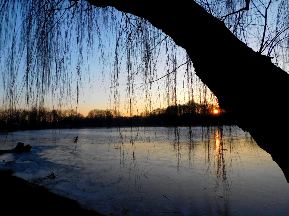 Lake frozen winter