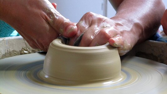 Pottery kitchen utensils potter's wheel