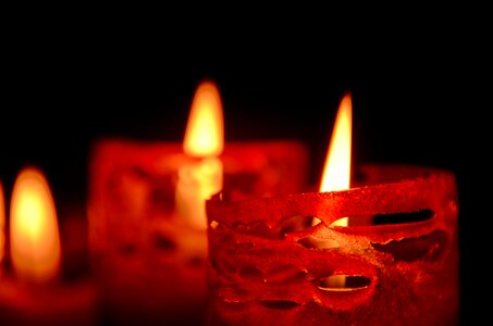 Light mood wax candle photo