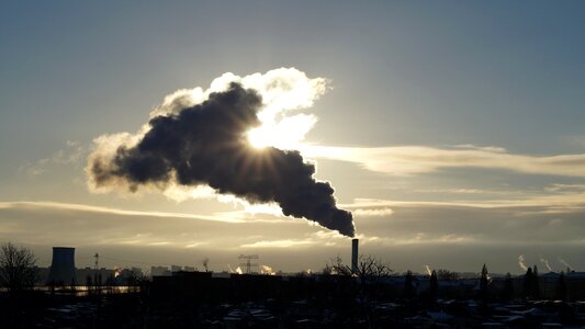 Chimney sky sunrise photo