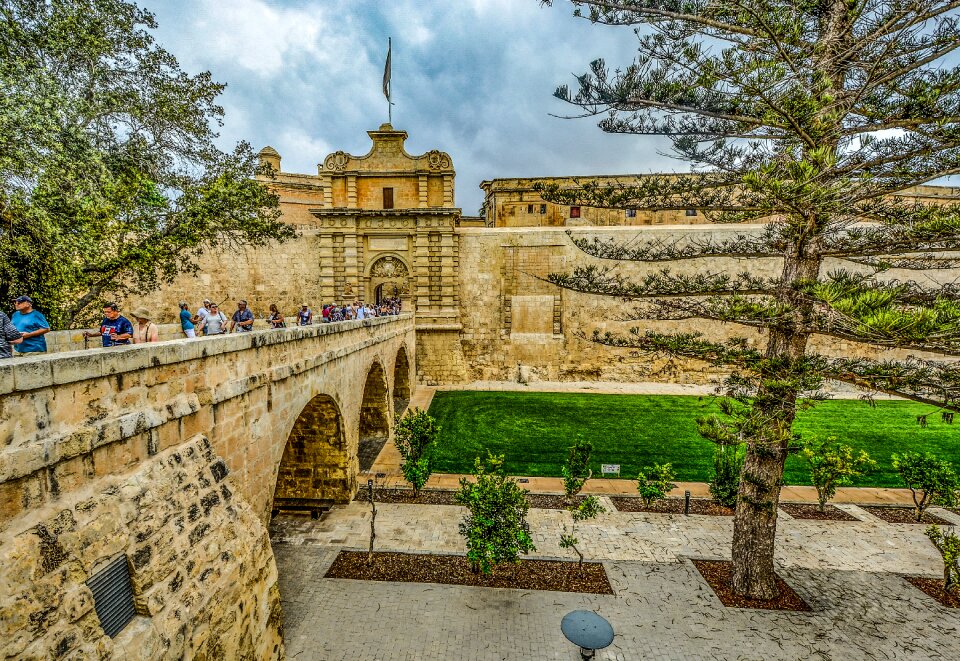 Castle bridge mediterranean