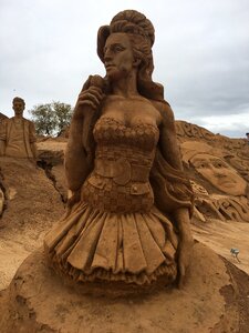 Beach sand sculpture sand sculptures photo