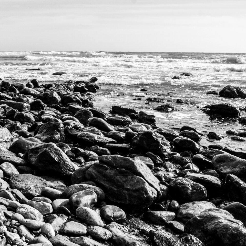Sea pebble water