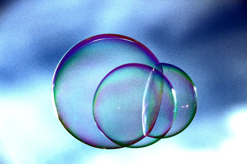 Mirroring bubble rainbow colors photo