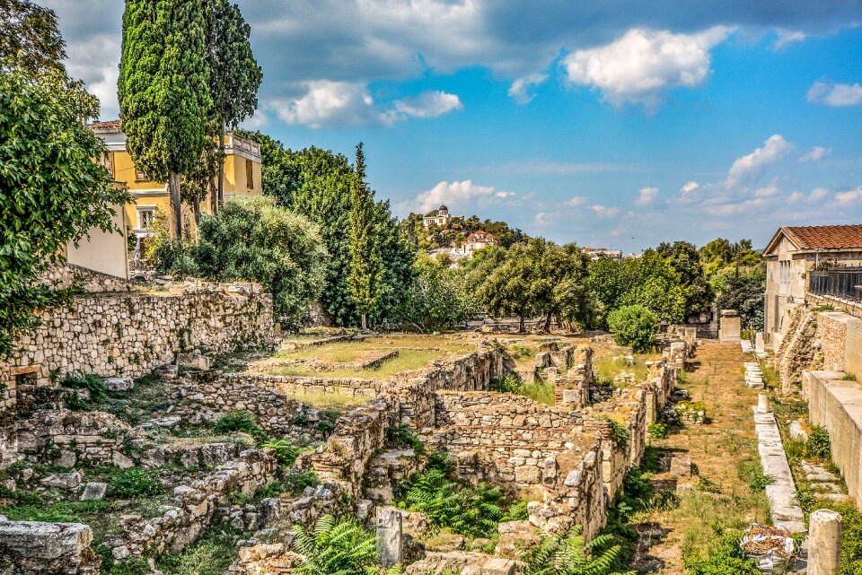 Hillside ruins greek