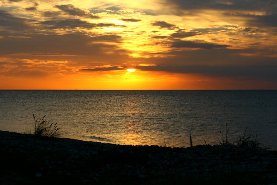 Beach sunset summer horizon