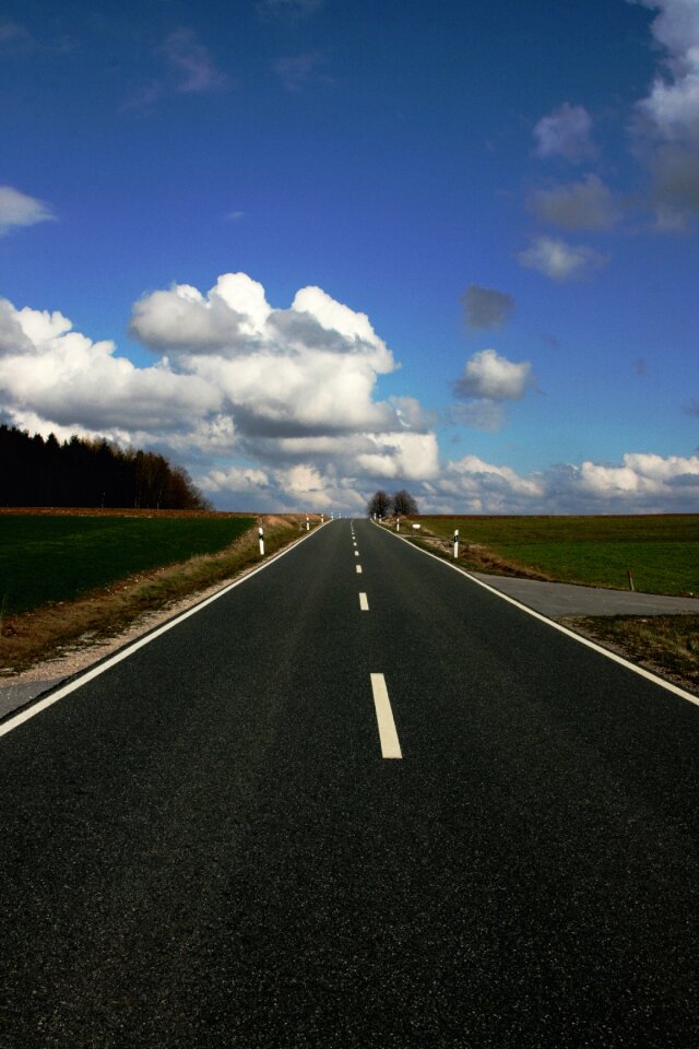 Landscape asphalt distant