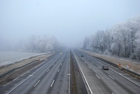 Auto fog highway photo