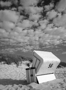 Clouds sky black and white photo