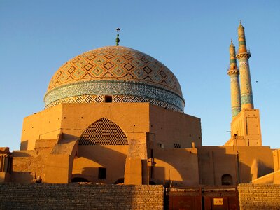 Iran mosque minarets
