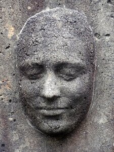Sculpture stone figure head photo