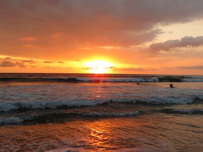 Sunset ocean america photo