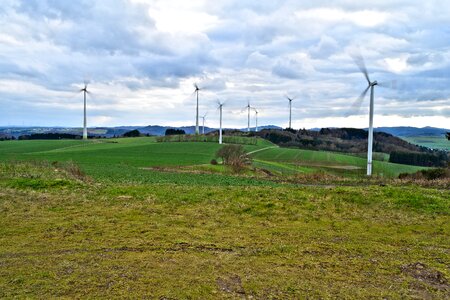 Windmills landscape renewable energy