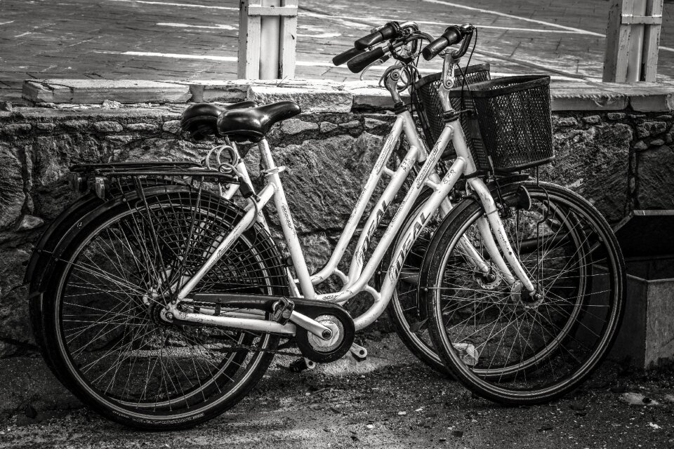 Black and white basket