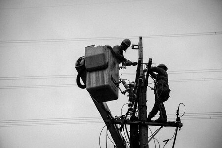 Worker construction electric power companies photo