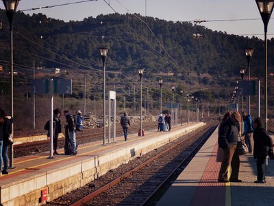 Hold on waiting for the train platform