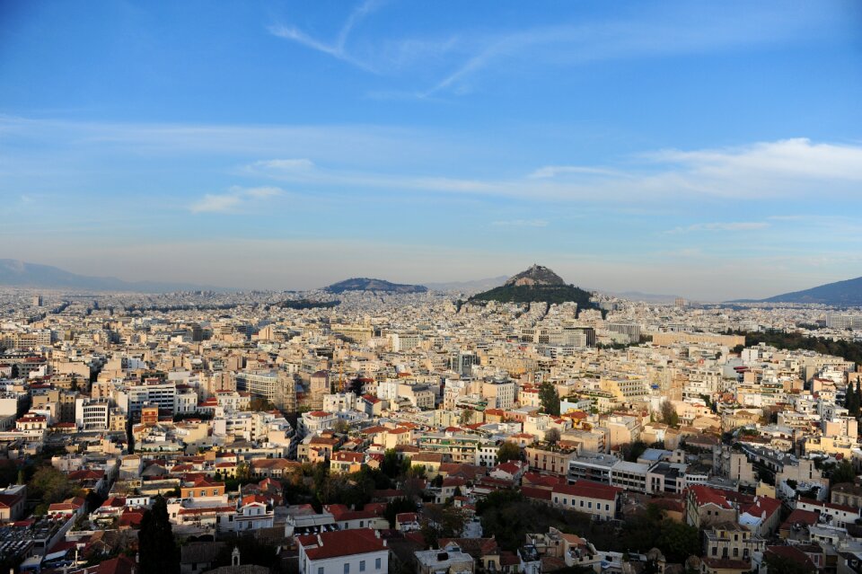 Athens a bird's eye view overlooking the