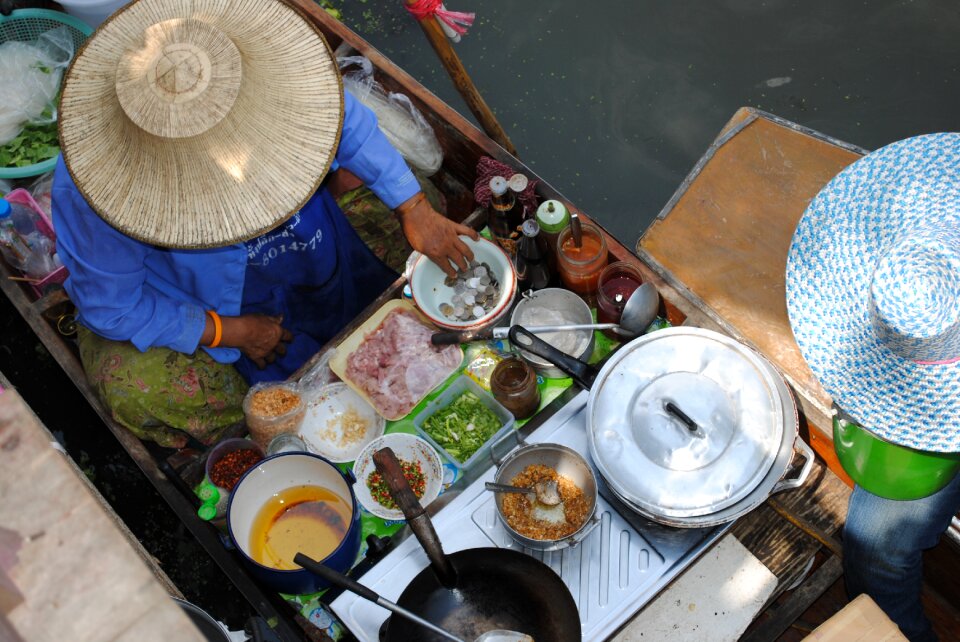 Street food market eat