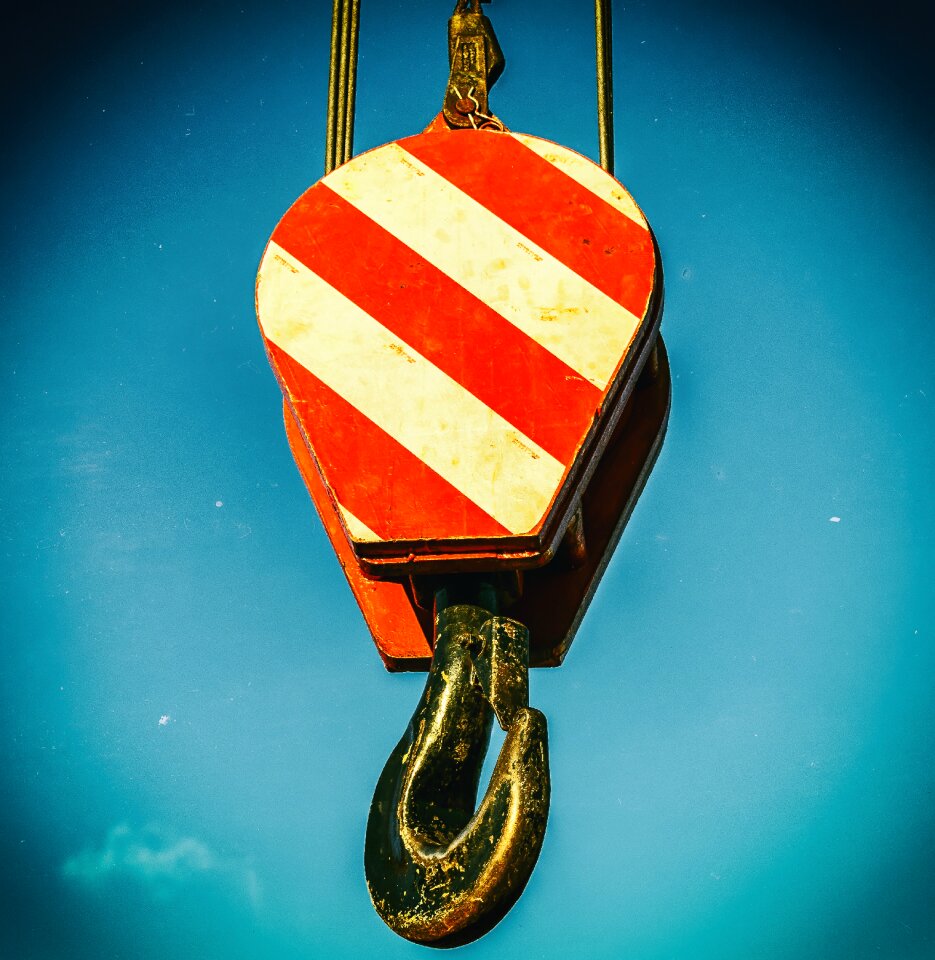 Hoist rope crane hooks trolley
