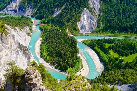 River alpine mountains