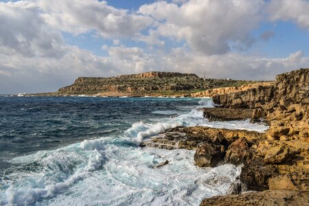 Rock sea coastline photo