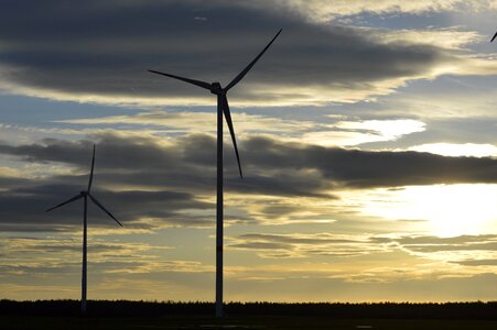 Wind power wind turbine mood photo