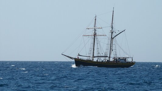 Sailboat sailing ship sea