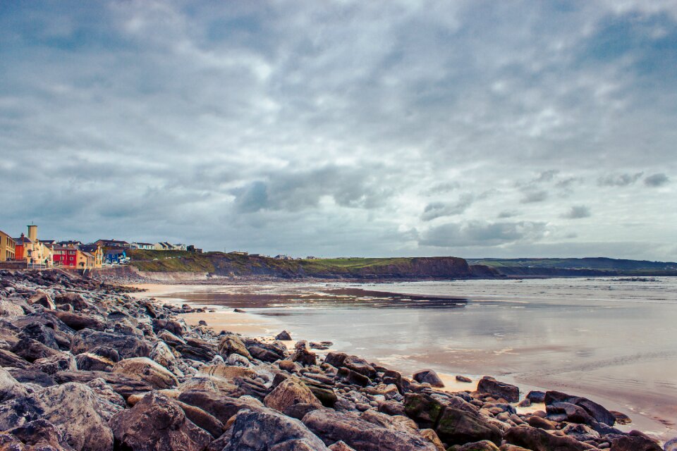 Rock sand beach photo