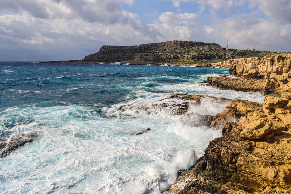 Rock sea coastline