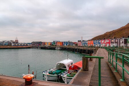 North sea colourful houses landmark
