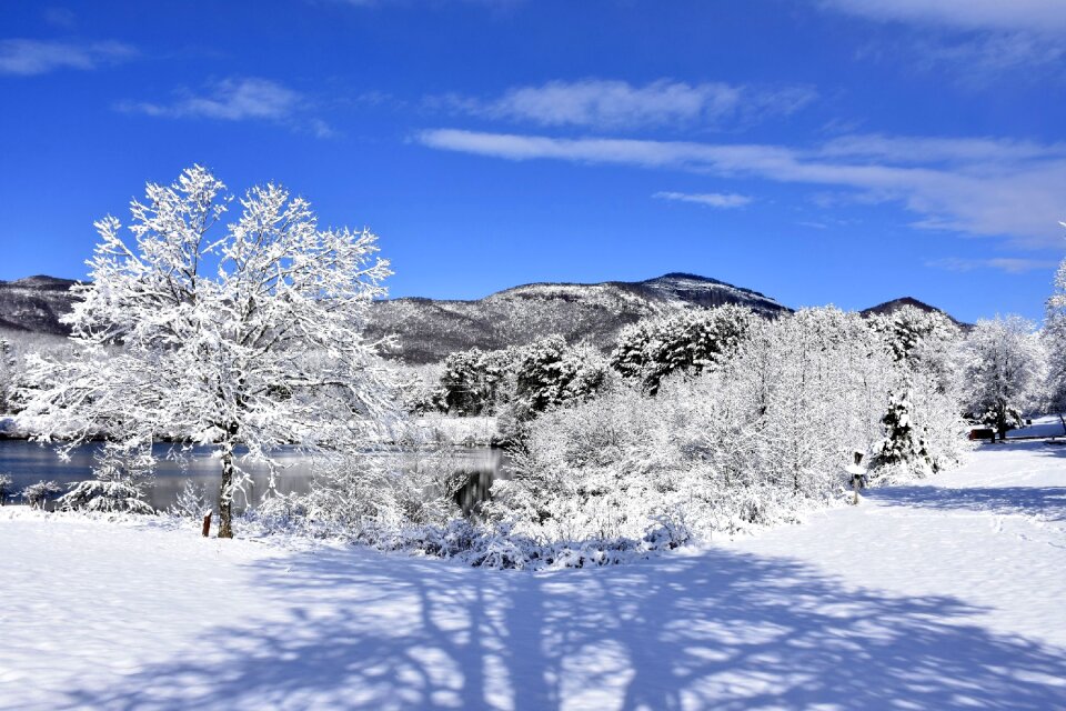 December mountain scene february