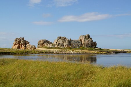 Brittany coast granite pierre photo