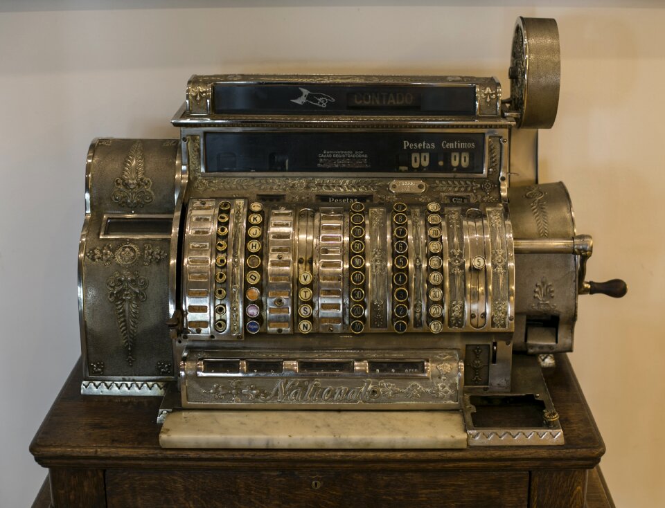 Old antiques box register