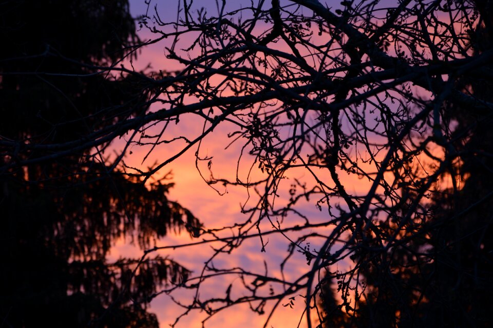 Evening sky glow weather mood