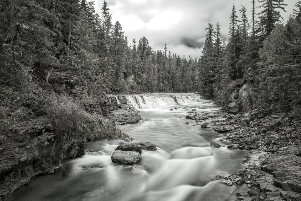Flow long exposure black and white