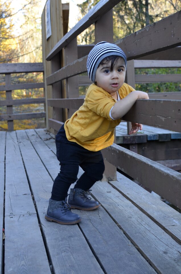 Son autumn kid