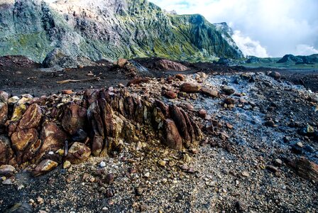 Volcanic landscape mountain photo