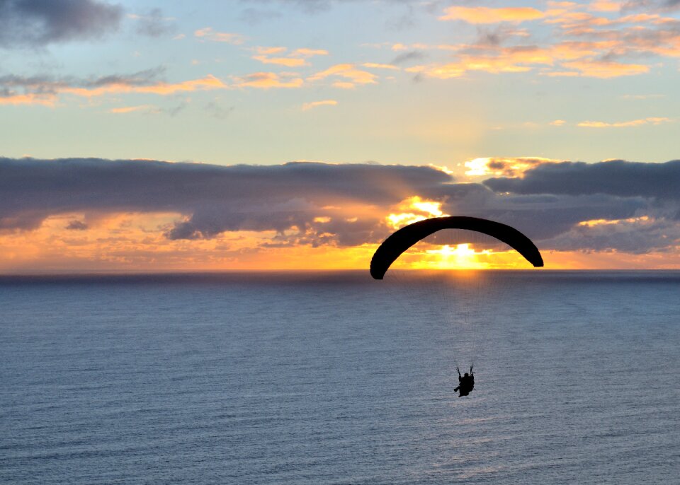 Paragliding sport sky