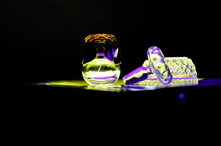 Glass cap crystals photo