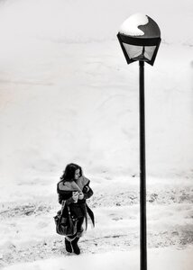 Waiting cold people