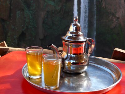 Waterfall teapot breakfast photo