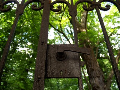 Old gate metal gate fence