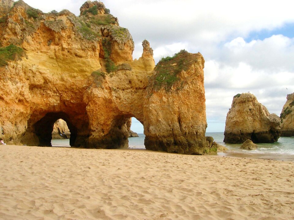 Beach sand sea photo