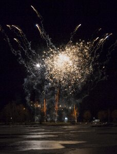 Fireworks happy new year ice