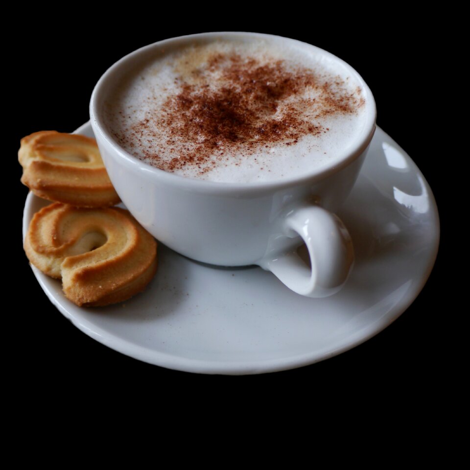 Milchschaum café au lait coffee cup