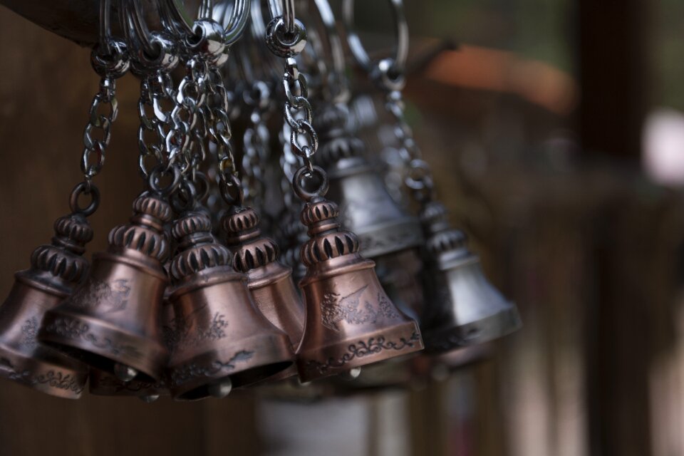Ornament metal brown key