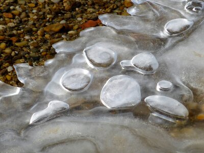 Water frost gravel photo