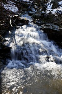 Water torrent rock photo