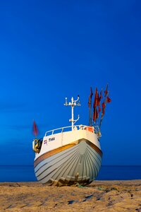 Blue blue hour boat