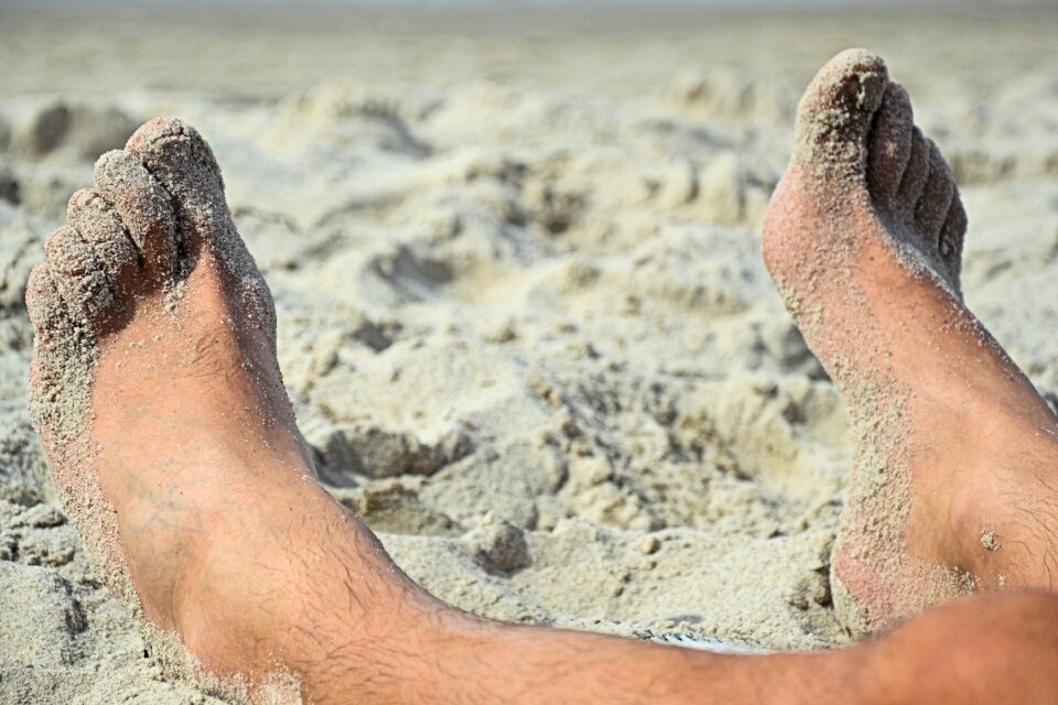 Sand barefoot foot photo